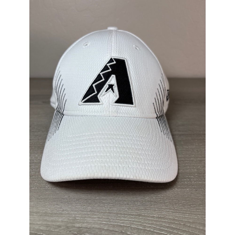 Arizona Diamondbacks New Era 39THIRTY Hat Mens Medium Large White MLB Stretch